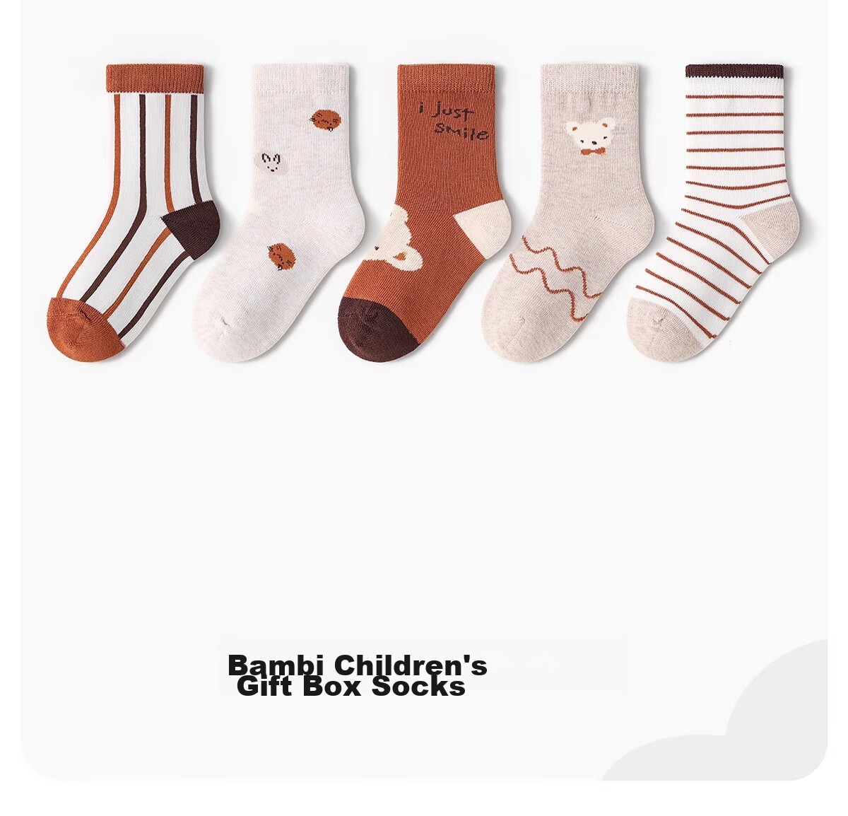 Banbi Children's Socks, Autumn And Winter Girls' Student Big Kids Spring And Autumn Seamless Mid-Calf Cotton Socks BB2455, Size 20-22 2