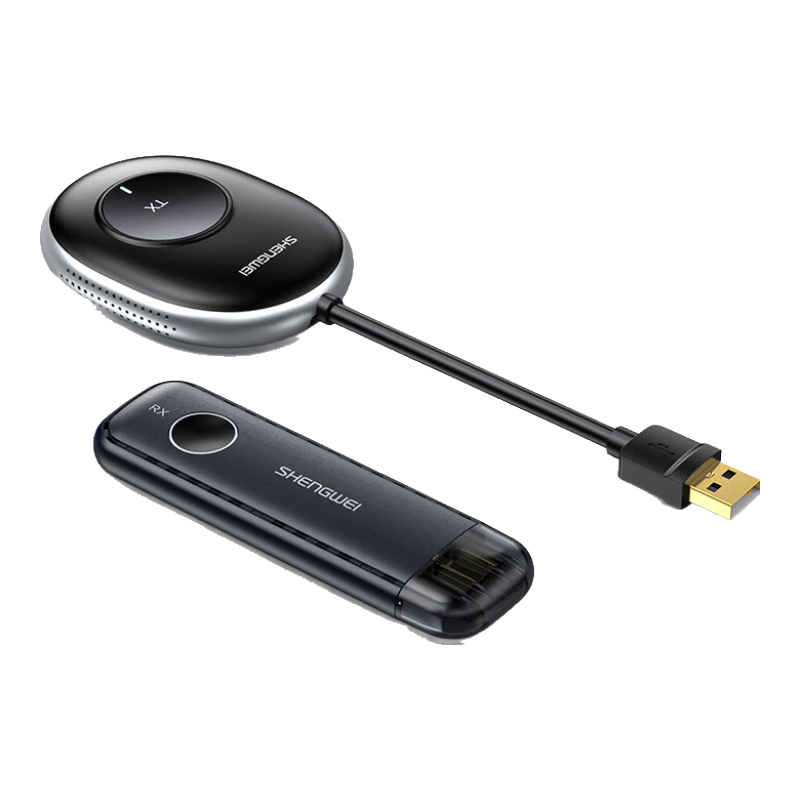Shengwei Wireless Screen Mirroring Device HDMI Transmission, High-Definition Enterprise Office Meeting Home Screen Sharing Device, Laptop to TV Projector Point-To 50 Meters DUH010AB