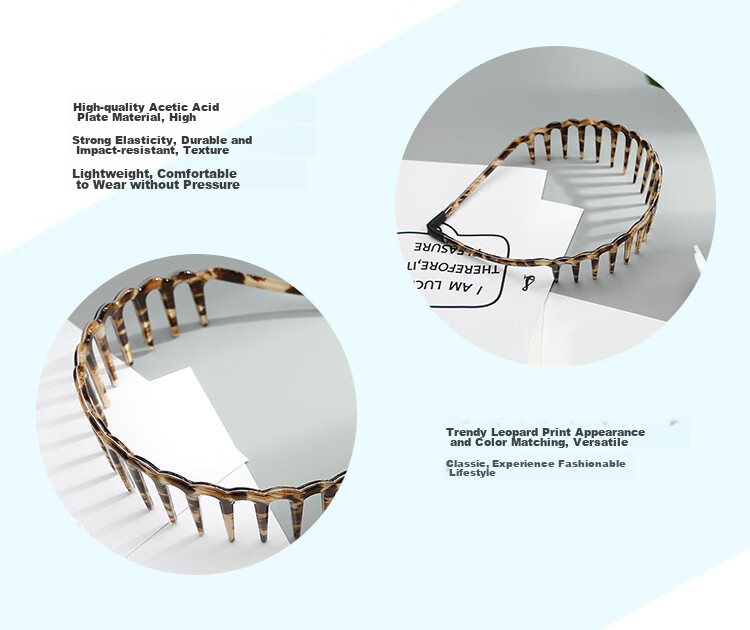 CHIMERA Acetate Hairband with Texture, High-End Hair Clip for Women's Bangs And Ponytail, Hair Accessory, Birthday Gift for Girls 12