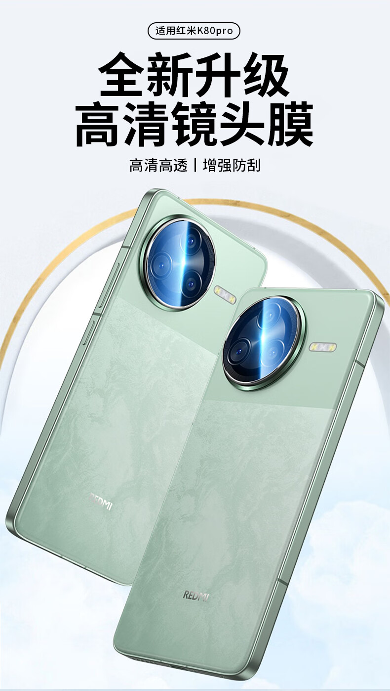 LANGLING [2 Pieces] Lens Protector for Redmi K80/80Pro, Redmi K80 Pro Camera Lens Protective Film, Full Coverage, High Definition, Scratch-Resistant, Wear-Resistant, No Damage to Photos 1