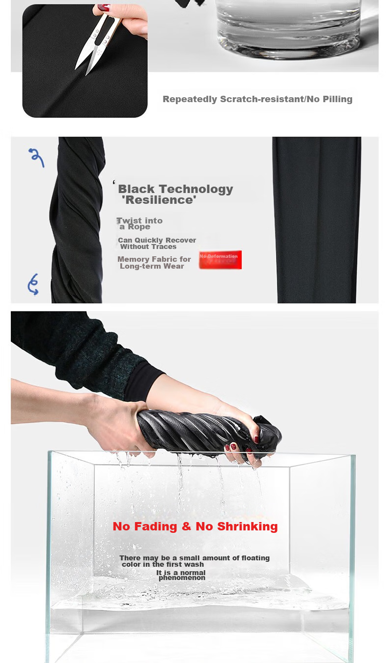 LangSha Casual Pants for Women, Spring And Summer Nine-Point Dress Pants, Black Harem Pants, Loose High-Waist Work Straight-Leg Women's Trousers 7