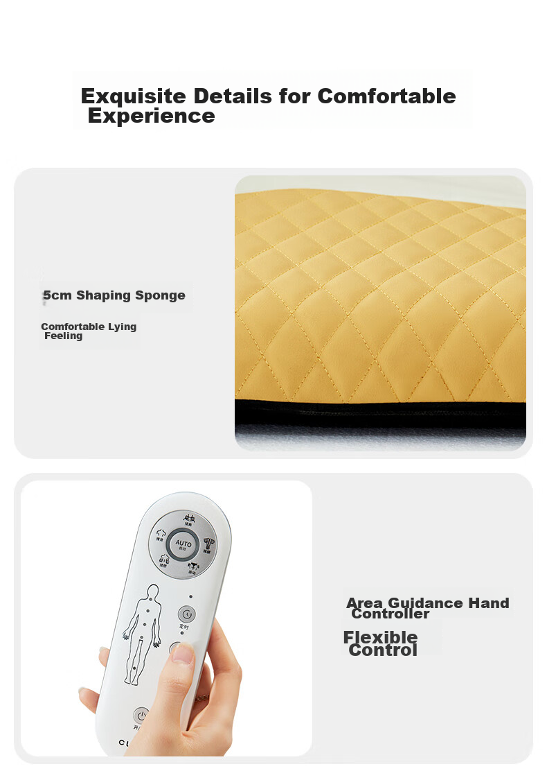 CLORIS [Price Protection 618] German Air Wave Full Body Massage Pad, Waist Massager, Massage Mat for Neck, Shoulder, Back And Buttocks, Hot Compress, Gift for Husband Or Wife on May 20th, Q1 15