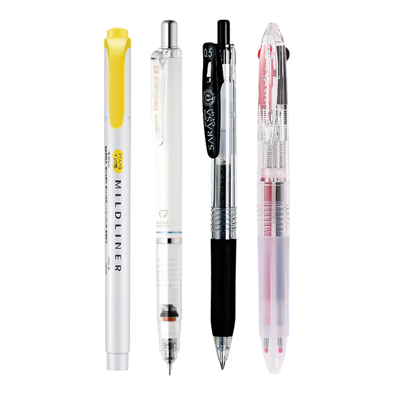 ZEBRA Back-To Writing Combo Pack 0.5mm Bullet Tip Retractable Pen for Students' Exam Practice And Classroom Notes, 6-Pack
