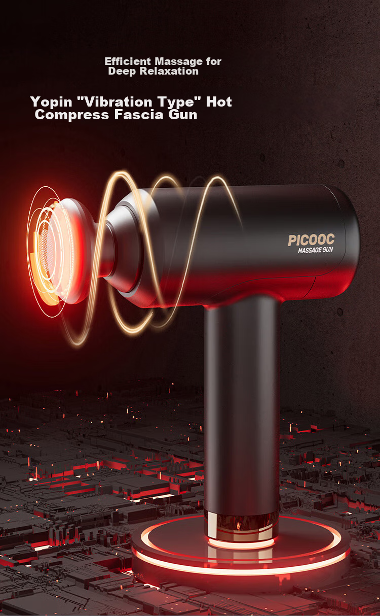 PICOOC Professional Muscle Massage Gun with Heat Therapy, Sports Fitness Shoulder Neck Back Massager, Home Use Fascia Gun H1 Birthday Gift for Boyfriend Girlfriend Parents 3