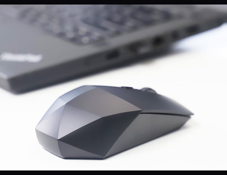 Lenovo Wireless Bluetooth Dual-Mode Rechargeable Mouse with Battery Indicator Pebble Shape Silent Click Lightweight Metal Business Portable Air Pro Storm Gray 8