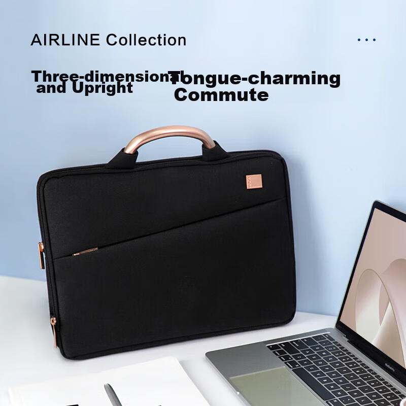 LEXON Business Ultra-Thin Laptop Bag for Women, Double-Layer Handheld Notebook 14-Inch Briefcase Inner Pocket Bag, Valentine's Day Gift