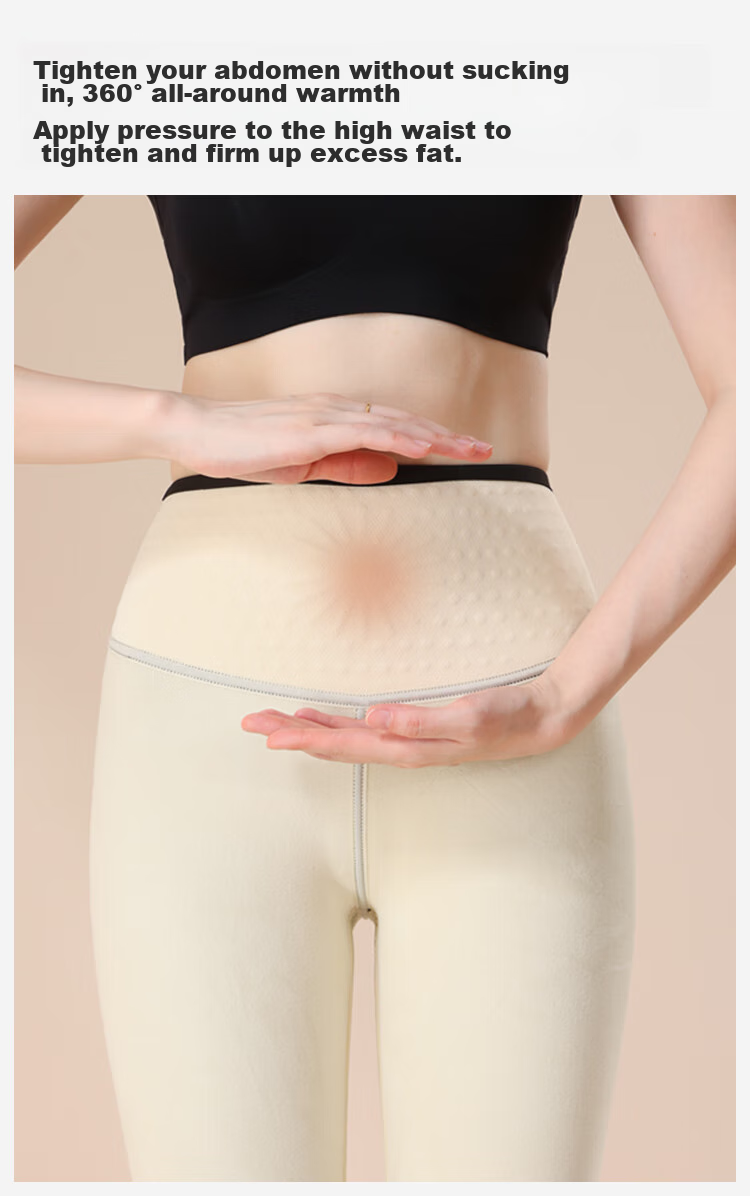 Dushiliren Thick Shark Leggings for Women, High-Waisted Tummy Control And Butt-Lifting Latex Fleece-Lined Tight Pants for Autumn And Winter, Black, Size L 7