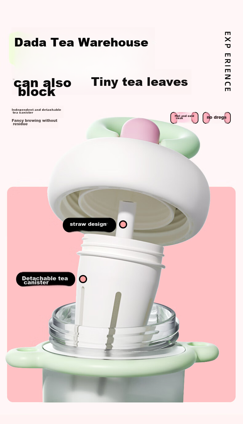 BABLOV Huaban Sen Sports Water Bottle for Women Large Capacity Tritan Straw Cup High Aesthetic Student Summer Mother's Day Gift 5