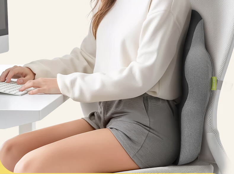 Back2 Lumbar Support, Office Ergonomic Back Cushion, Long-Sitting Aid, Car Pillow, Waist Pillow, Gray 11