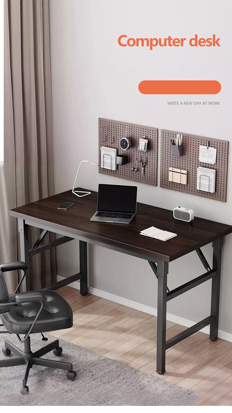 Huakaizhixing Folding Table, Computer Desk, Desktop Study Desk, Writing Desk, Dining Table, Long Table BGZ718 Single Layer 1.2 Meters 2