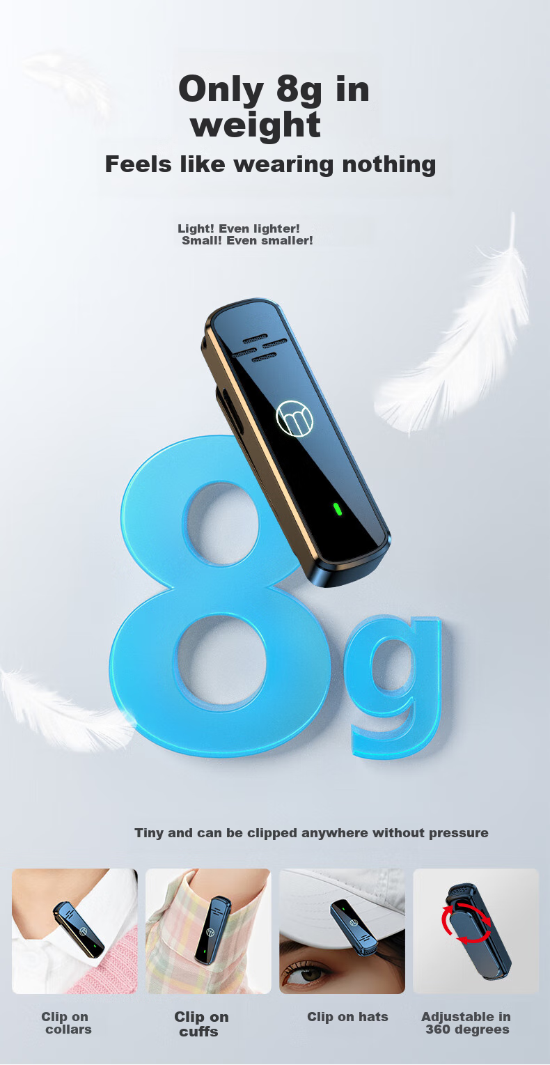 Haomuren Wireless Lavalier Microphone, Live Streaming Receiver, Outdoor Noise Reduction, Video Recording, Audio Interface Equipment for TikTok Influencers, Karaoke Singing, Compatible with Mobile Phones And Computers 10