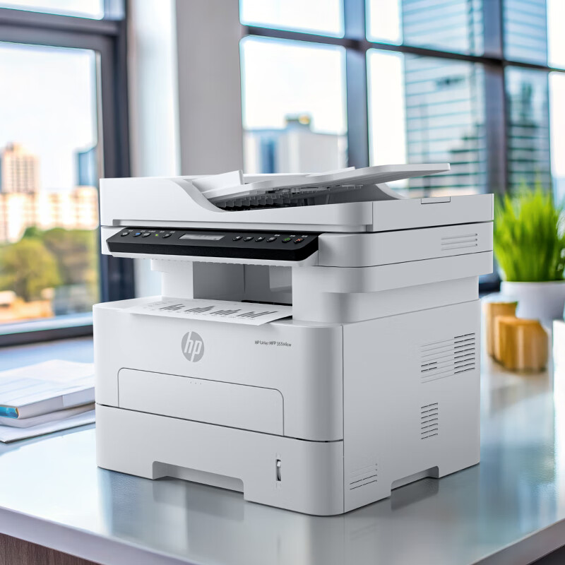 HP 355sdnw High-Speed Black and White Laser Wireless Multifunction Business Printer Automatic Document Feeder Continuous Scanning (Print Copy Scan)
