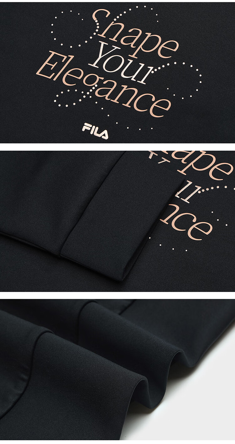 FILA Official Women's Pullover Hoodie, Autumn And Winter Fitness Sports Simple Basic Knit Top 33