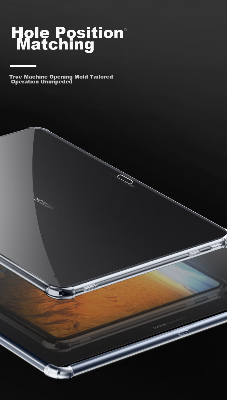 Freeson Compatible with Honor MagicPad2 Protective Case, 12.3-Inch Full Coverage Shockproof, Four-Corner Airbag Anti-Collision Crystal Clear TPU Soft Shell, Transparent 5