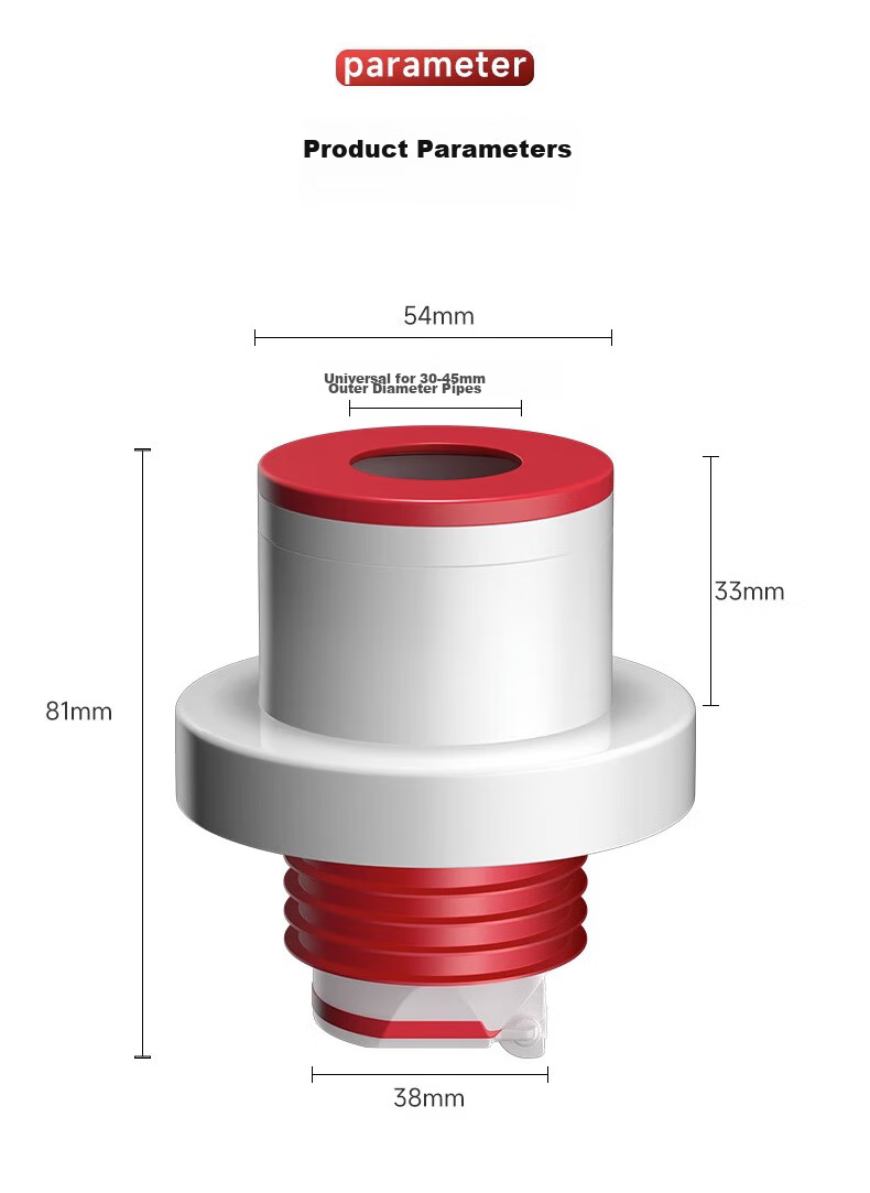 Pollock Drain Anti-Odor Device, Drain Stopper, Kitchen Drain Seal Ring, Drainage Pipe Anti-Odor And Anti-Overflow, 55 13