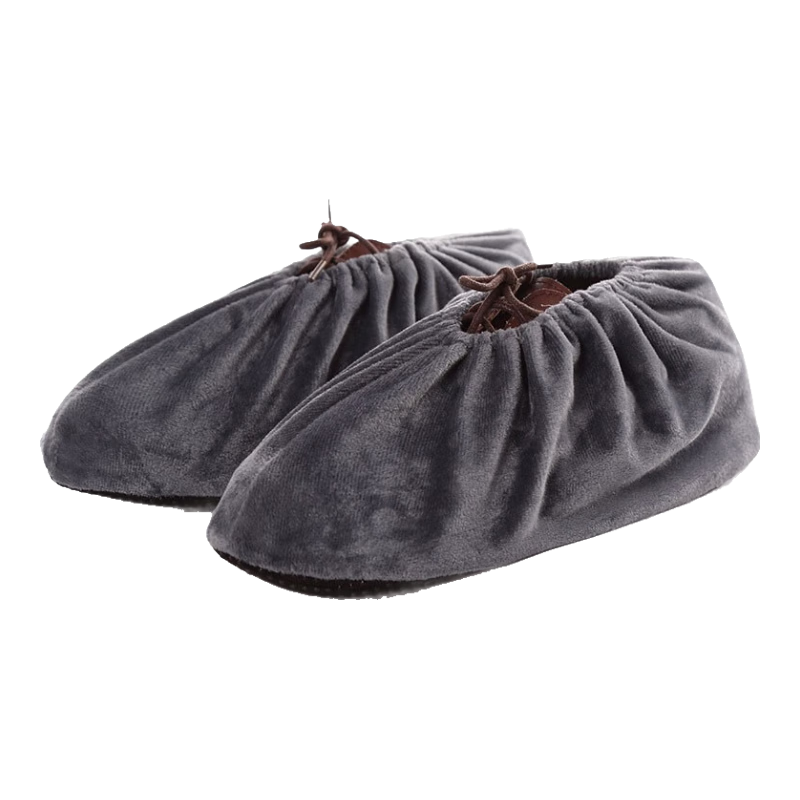 Bingyu Fleece Shoe Covers [Jingcang] Gray 10 Pairs Anti-Slip Durable Reusable BYlj-101