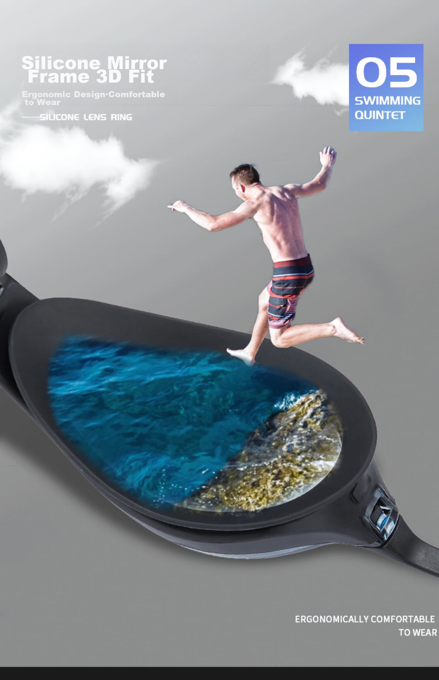 View Competitive Swimming Goggles for Men And Women, High-Definition Anti-Fog Waterproof Professional Anti-Pinch Diving Equipment 5