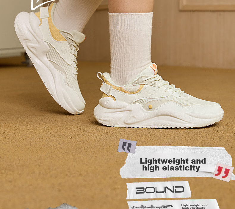 361° Women's Sneakers, Yunshu 3 Spring And Summer Retro Thick-Soled Casual Versatile Commuter Dad Shoes, 682316706-1 55
