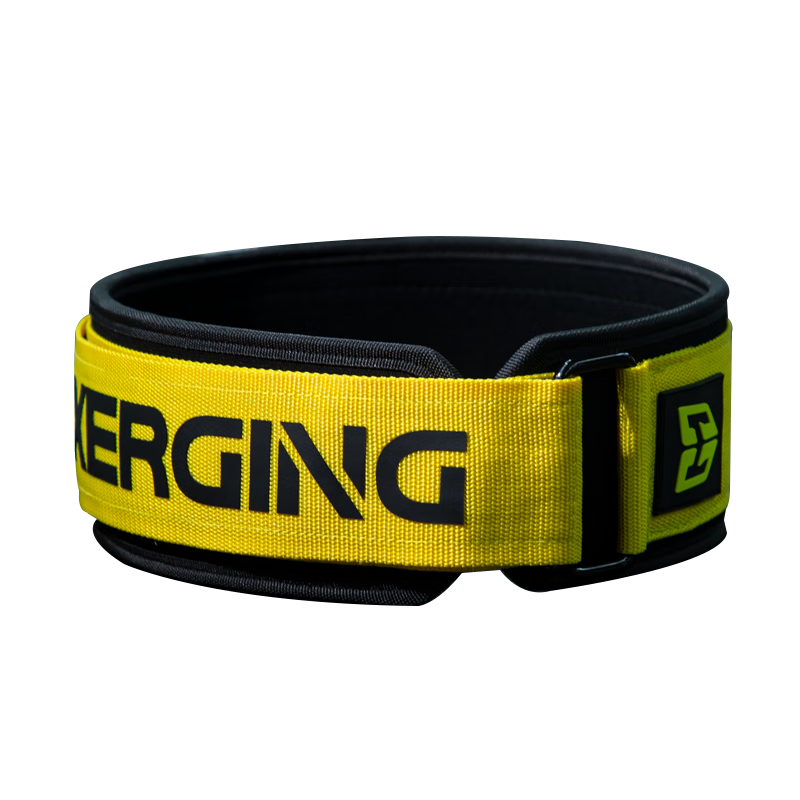 Gingpai Sport Fitness Waist Belt, Squat And Deadlift Professional Strength Training Equipment, Sports Protective Gear, Weightlifting Back Support for Men, Black And Yellow, XL Size