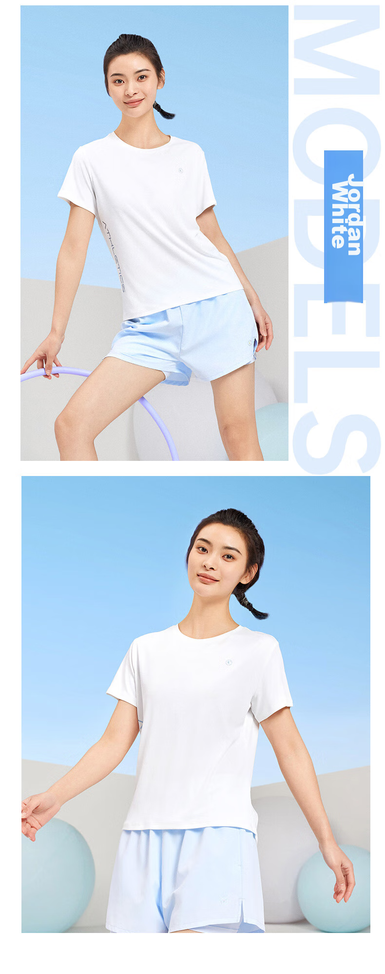QIAODAN Women's Short-Sleeve T-Shirt, Summer Breathable Quick-Dry Round Neck Sports Running T-Shirt Top for Wome 21