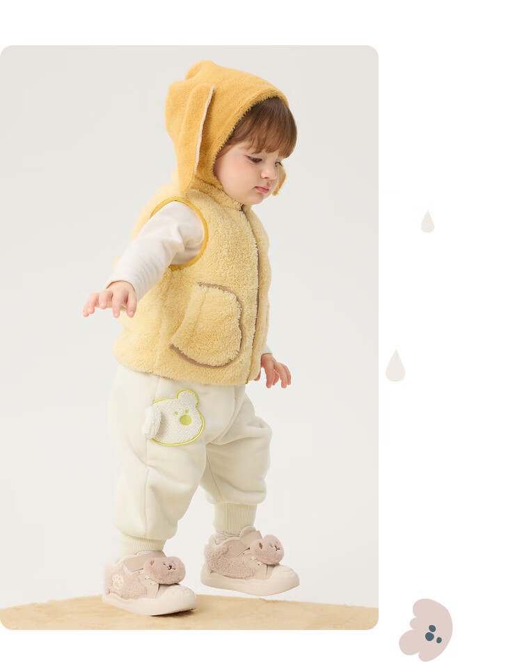 BALABALA Children's Vest, Girls And Boys Outerwear, Kids' Clothing, New Autumn And Winter Wear, Warm And Thick Coral Fleece, 209425101204 14