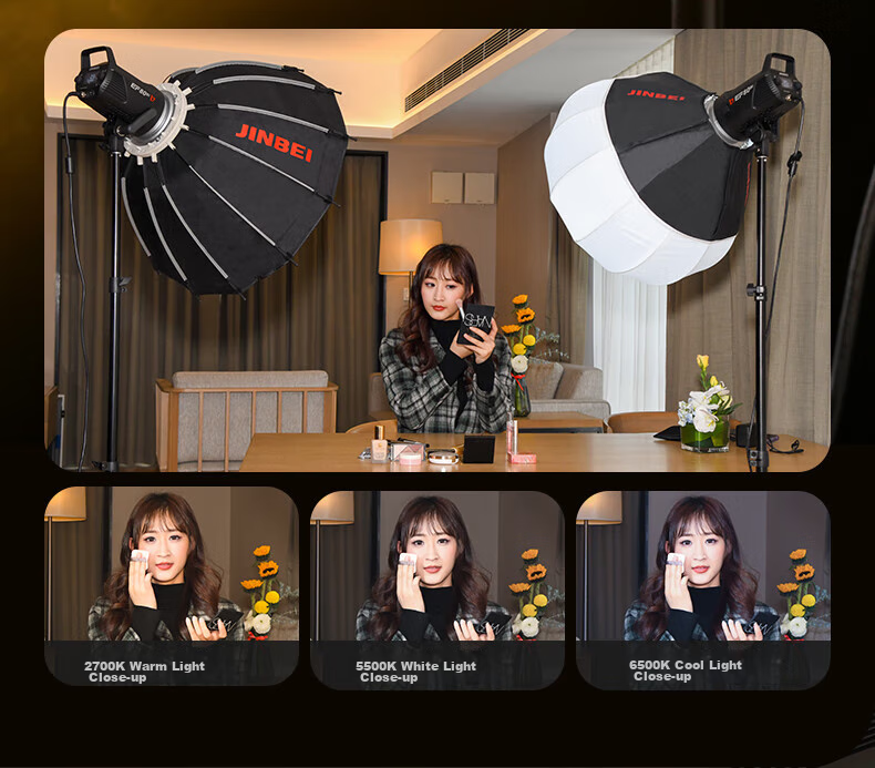 JINBEI EF80 Fill Light, LED Handheld, Indoor And Outdoor Photography, Videography Interview Lighting, Video Live Streaming Light, Portrait Beauty Food Jewelry Photography Light, Outdoor Portable Constant Soft Light 12