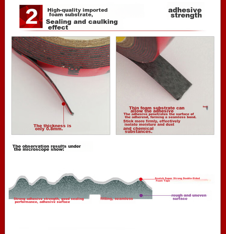 3M Scotch Foam Double-Sided Tape, Foam Adhesive for Office Supplies/students' Stationery/handcrafts/ETC Car Mounting Etc., Suitable Adhesive, 420C Wide 12mm * Length 3M 6