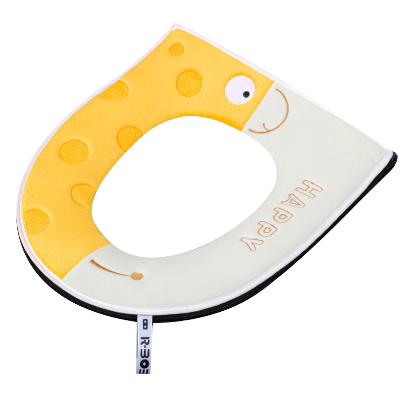 Yagao Toilet Seat Cover, Winter Warmth Thickened Fleece Washable Zipper Style Universal for Autumn And Winter