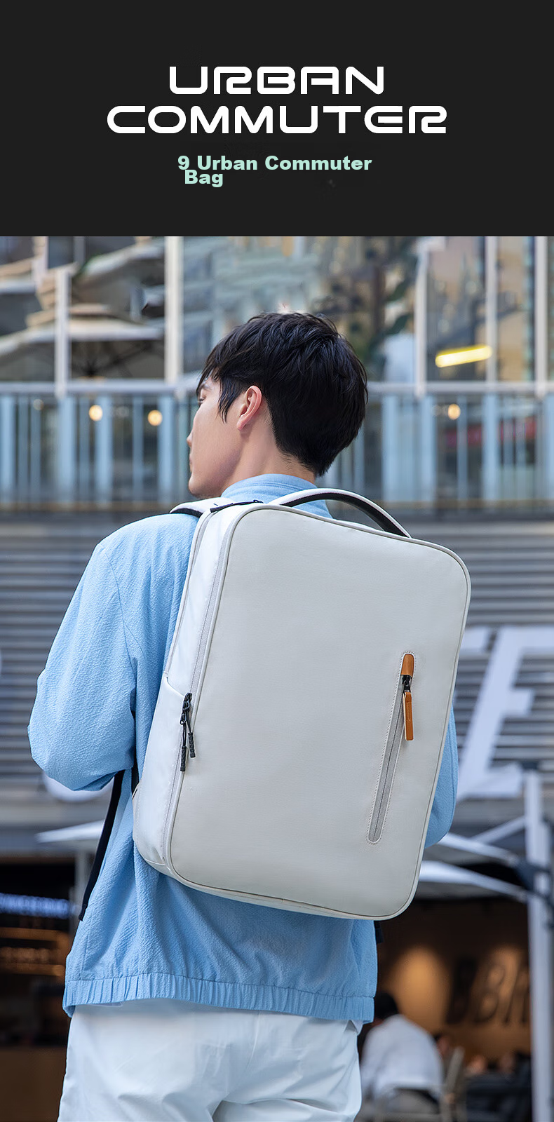 MARK RYDEN Backpack, Commuter Simple Casual Outdoor Large Capacity 17.3-Inch Laptop Bag Schoolbag MR9202 Deep Space Gray 1