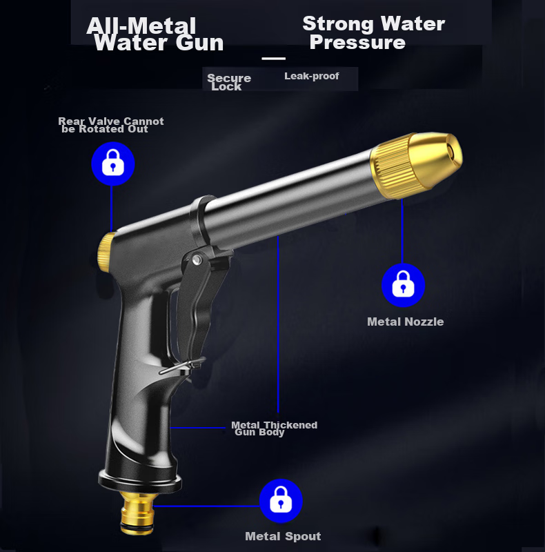 Yueye Car Wash High Pressure Water Gun, Household Hose Spray Gun, Watering Can, Car Cleaning Tool, Cleaning Equipment, 37 Meters 7