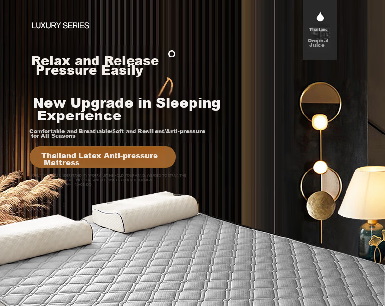 Nanjiren Thai Latex Mattress, 0.9 Meter Single Bed for Student Dormitory Bunk Beds, Tatami Mat, 90*200cm 1