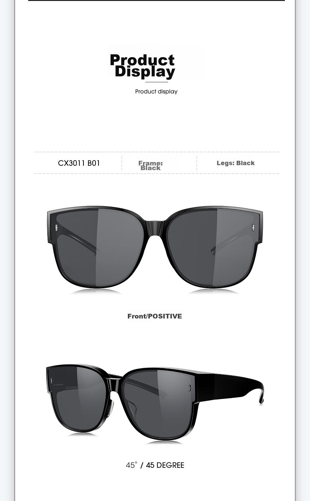 CAXMAN Sunglasses Clip-On for Nearsighted Men And Women, Polarized Sunglasses Insert for Driving, Specialized Glasses Holder for Myopia 11