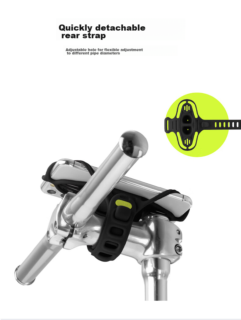 Bone Bicycle Phone Mount, Road Mountain Bike Phone Holder, Cycling Navigation Bracket, Handlebar Stand, Soft Silicone, Stable And Shock-Absorbing 11