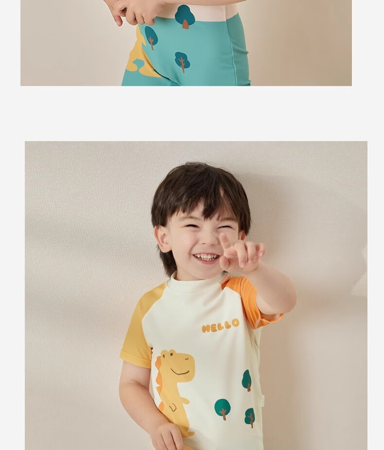 Niduoxiong Children's One-Piece Swimsuit for Boys And Girls, Original Yarn Sun Protection Chlorine-Resistant Swimwear for Toddlers And Kids Summer Swimwear 19