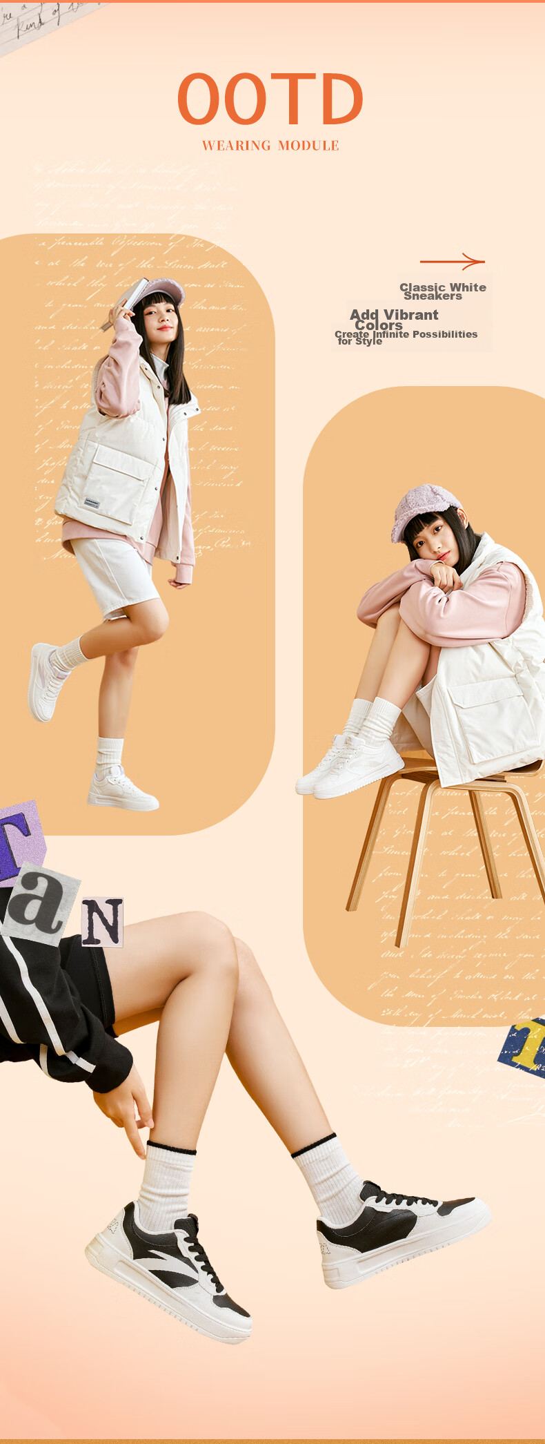 Anta Easy Lightweight Soft and Elastic Women's Summer Breathable Casual Sneakers Thick-soled Wear-resistant Height-increasing Couple White Shoes 4