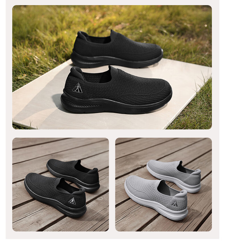 Zulijian Elderly Men's Shoes 2026 Autumn New Mesh Casual Slip-On Breathable Non-Slip Fabric Shoes for Dad 7