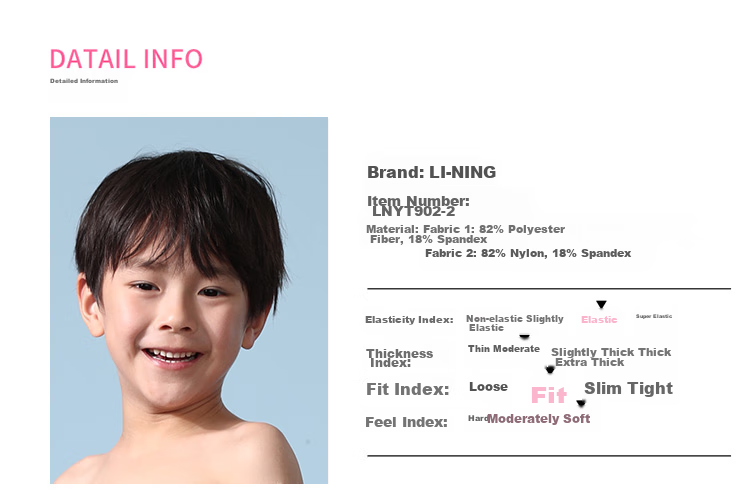 Li-Ning Children's Swimsuit, Boys' One-Piece Surfing Suit, Professional Sun Protection, Comfortable, Quick-Drying, Hot Spring Swimwear 902, Blue, Size 150 9