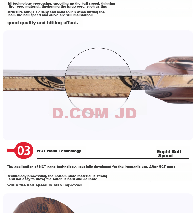 STIGA Black Ebony 7 Professional Table Tennis Blade Offensive Loop Style Horizontal Handle 10
