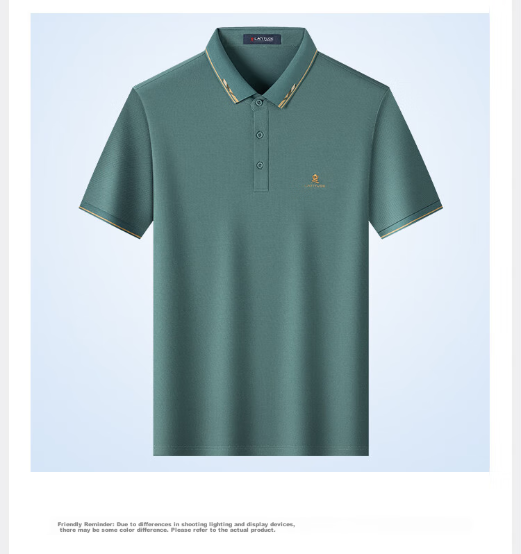 MONTAGUT Summer Men's Polo Shirt with Mulberry Silk, Business Embroidery Casual T-Shirt, White, XL 20