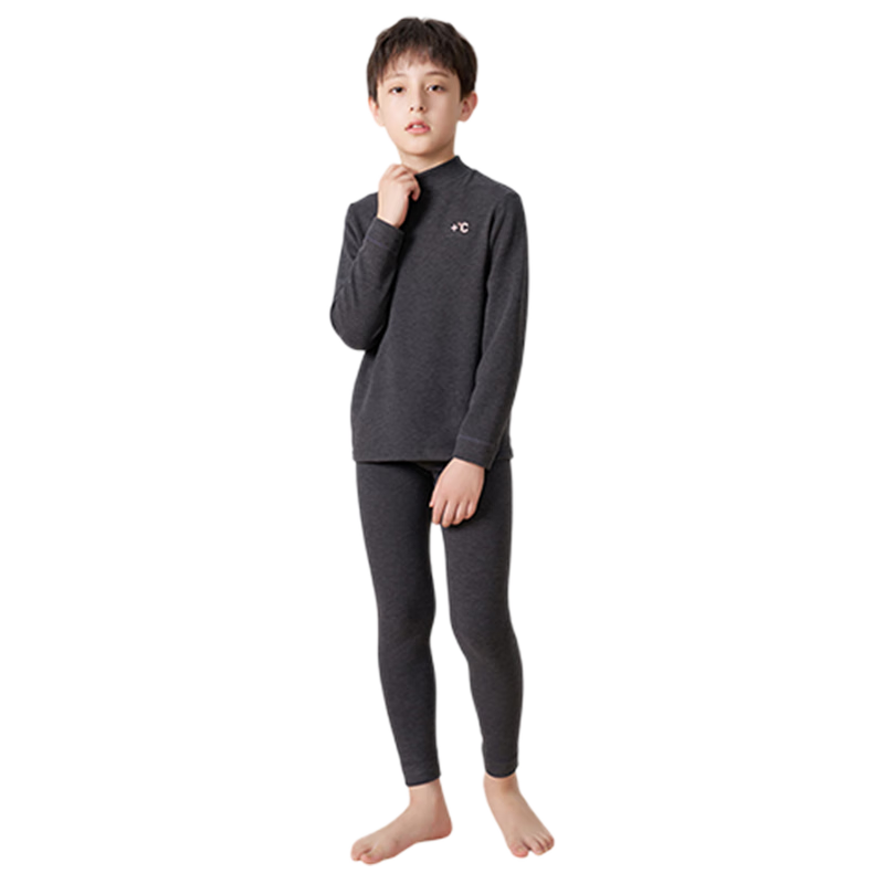 MiiOW Kids Acrylic Thermal Underwear Set Thickened Autumn Winter Pajamas for Girls