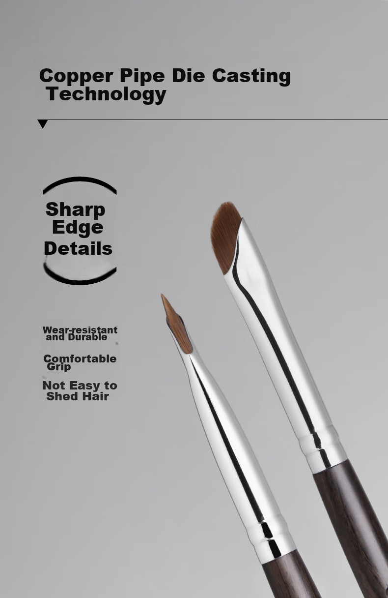 BLJ Sickle-Shaped Eyeliner Brush Single Piece, Flat Head Ultra-Thin Eye Detail Makeup Brush for Tear Trough, Ebony Series HT21 6
