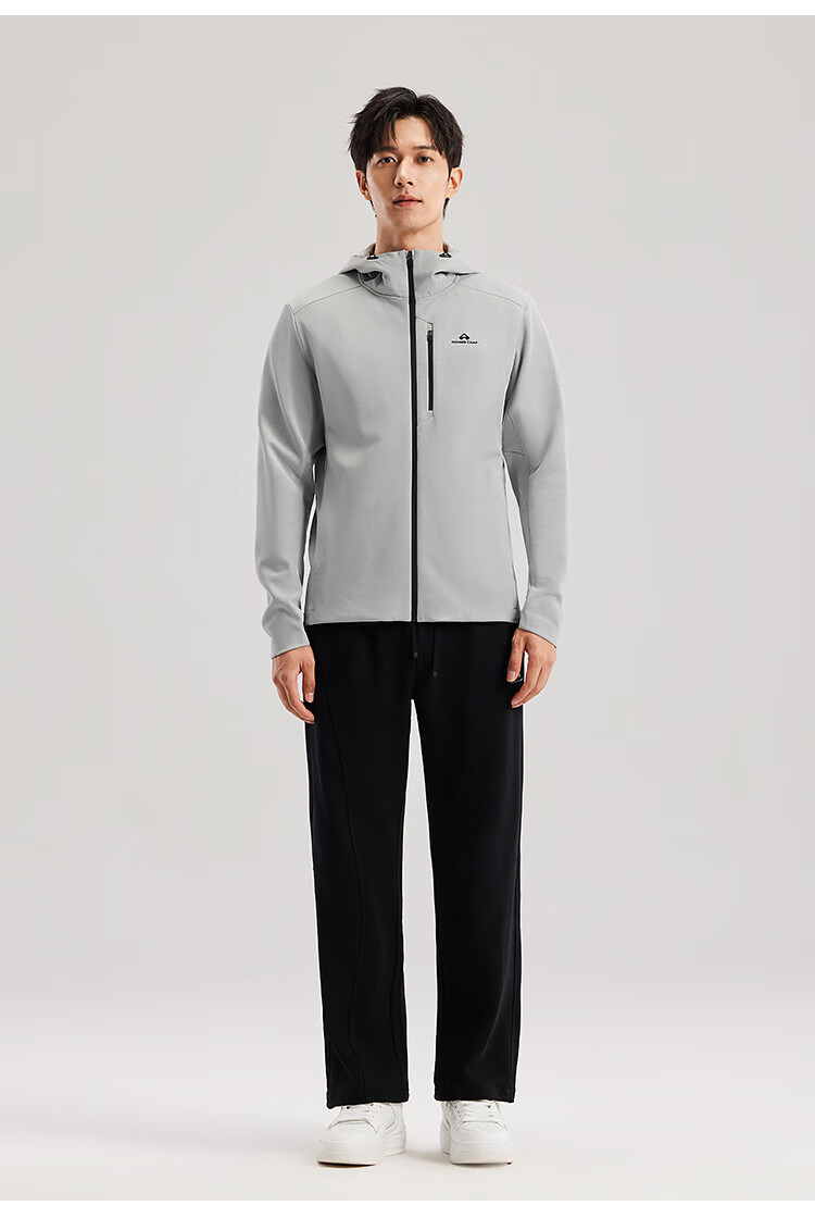 Toread Men's Softshell Jacket Autumn Winter Outdoor Windproof Warm Hooded Hiking Fleece-Lined Sports Cardigan 6