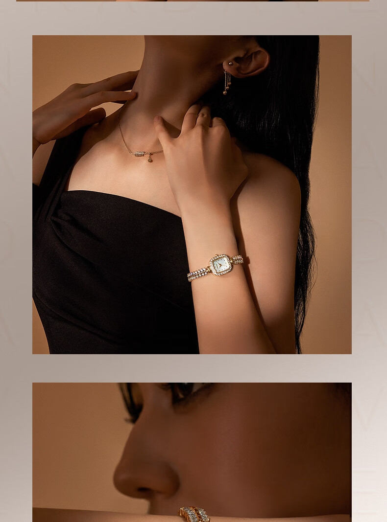 Davena [Celebrity Style] Tiweina Small Gold Spike Watch, Women's Luxury Niche Wristwatch, Birthday Gift for Girlfriend 6