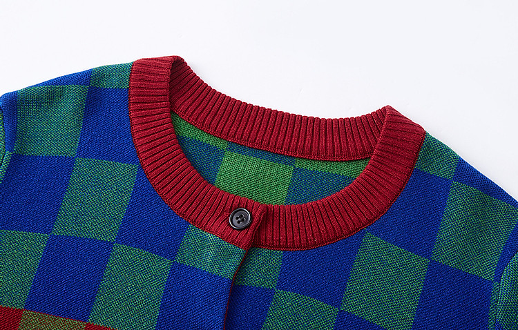 Dme [Duobang Geshen Zhima Dian Tihua] Spring And Autumn Round Neck Long Sleeve Cardigan, Retro Knit Sweater Women's Top 8