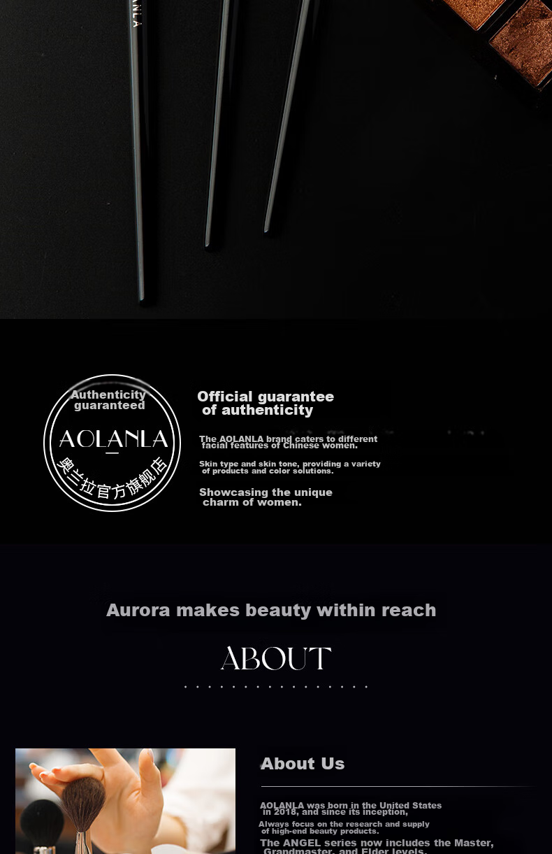 AOLANLA Master Series Professional Eyeshadow Brush Set: Small Horse Hair Makeup Brushes for Nose Shadow, Eye Contouring, Blending, And Detail Brushing 12