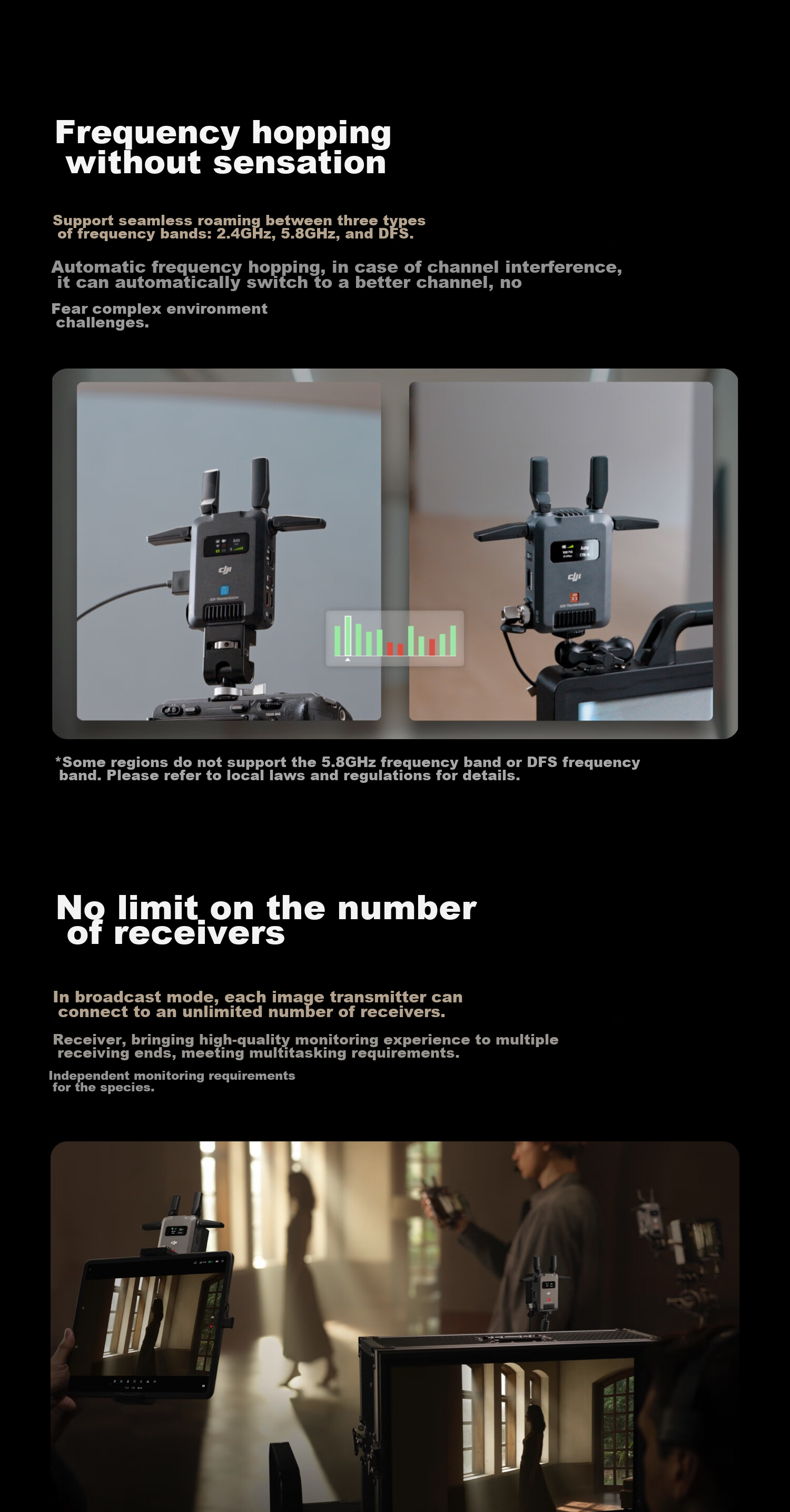 DJI SDR Pocket-Size HDMI+SDI Interface, 20M High Bit Rate, 3KM Long-Distance Transmission, SDR+WIFI Dual-Channel Camera Live Streaming Wireless Transmissio 5