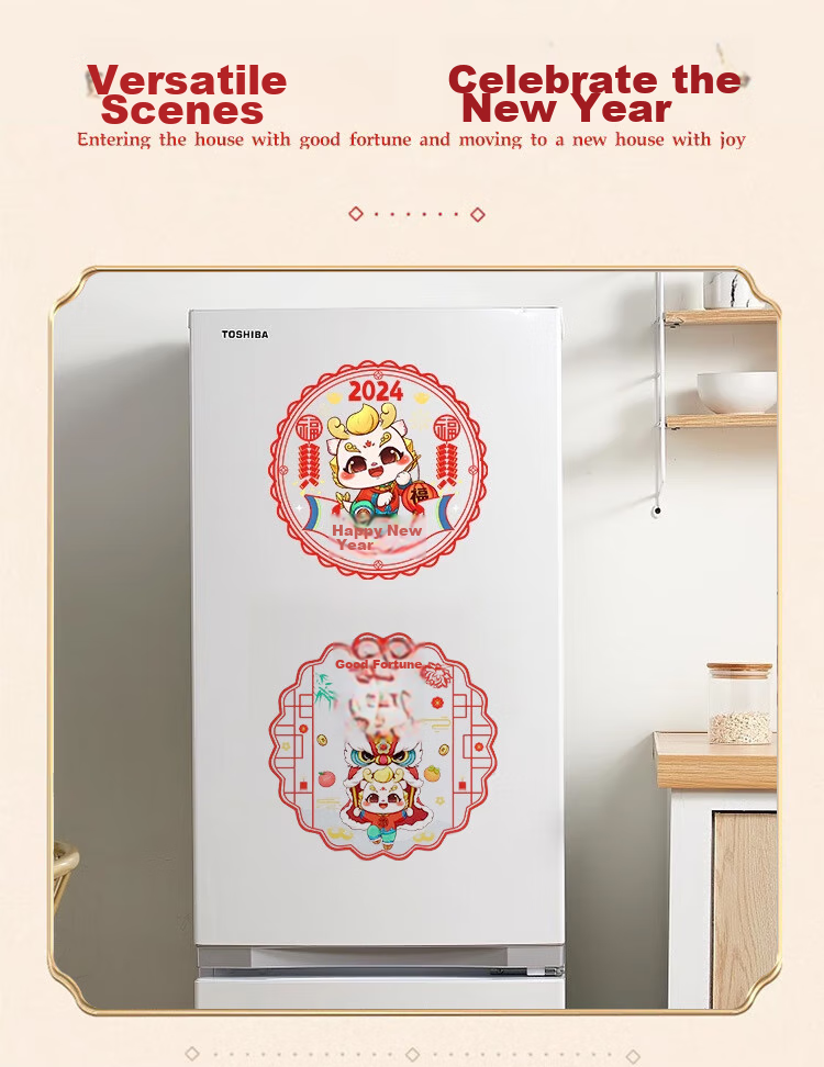 Jashigao Luminous Lucky Charm Pendant with Light 2026 Year of the Horse New Year Decoration Spring Festival Festive Atmosphere Wreath Hanging Ornament 8