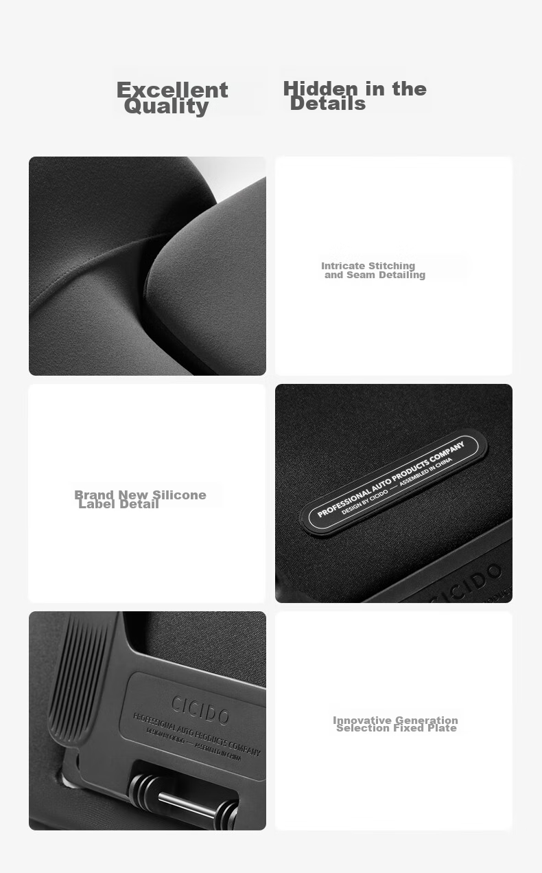CICIDO [Innovative Technology], Lumbar Support Backrest Car Cushion Seat Pad, All Black SS0134 14