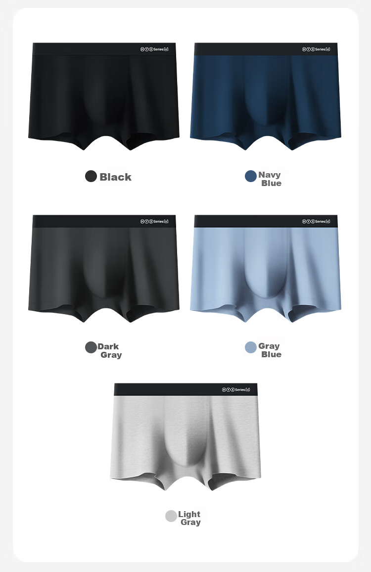 Hengyuanxiang Men's 10A Grade Medical Pure Cotton Antibacterial Crotch Boxer Briefs, Moisture-Wicking Breathable All-Season Underwear for Me 2