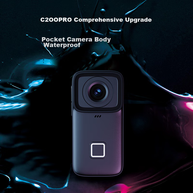 SJCAM C200PRO Action Camera, Waterproof And Anti-Shake, for Motorcycle Helmet, Cycling Recorder, Fishing, Outdoor Live Streaming, Pre-Recording, 64GB